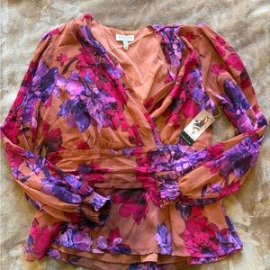 Sofia Vergara Vibrant Floral Blouse